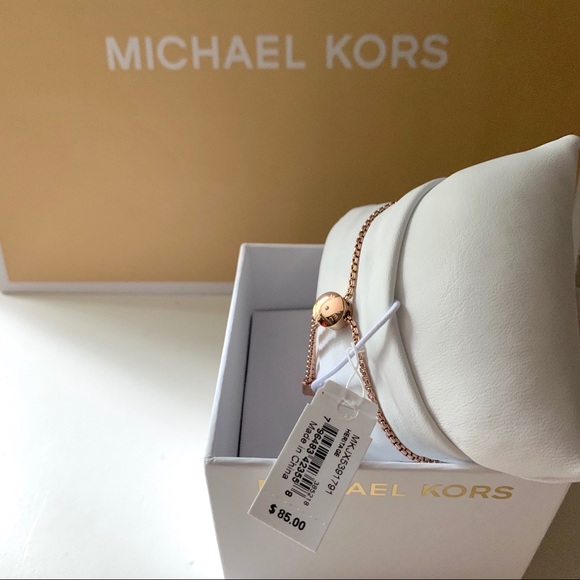 NWT authentic MK rosegold tone slider bracelet - Picture 5 of 6